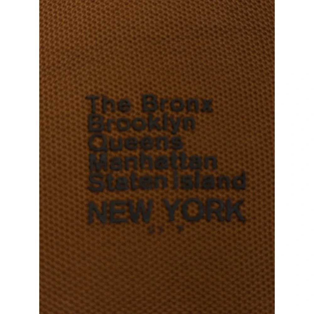 H&M New York City Boroughs Graphic T-Shirt Mens Medium Brown Waffle‎ Knit Tee